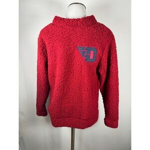 Dayton Flyers Summit Sportswear Red Sherpa Fleece Mock Neck Pullover Women XS